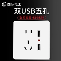 Белый двойной USB -пять -яма