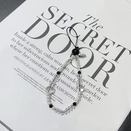 珍珠水晶天然石迷你挂件手机短链