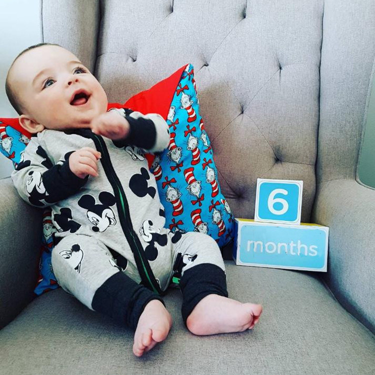 ins春秋款男女宝宝双拉链哈衣百天周岁婴幼儿包手包脚连体衣爬服