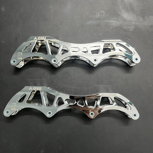 高端专业铝合金84mm高邦平花改装速滑轮滑刀架业竞速支架加强超轻