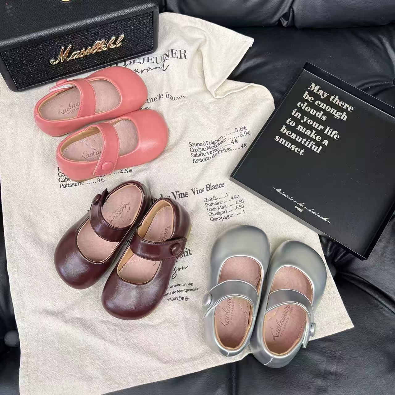 【韩国同步订单款】女童圆头软底皮鞋公主童鞋LLWN102