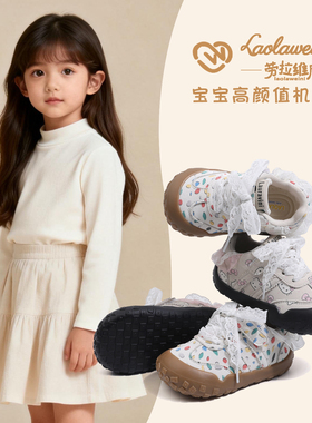 春季新款可爱刺绣卡通猫时尚百搭德训鞋女平底圆头休闲鞋LLWN1155