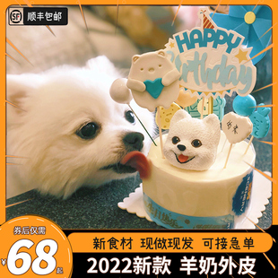 杭州同城宠物蛋糕狗狗生日蛋糕猫咪小狗生日蛋糕可食用零食泰迪