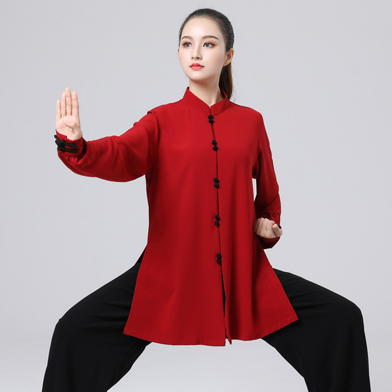 太极服女新款 太极拳服练功服 男中年武术表演服装 春季飘逸套装