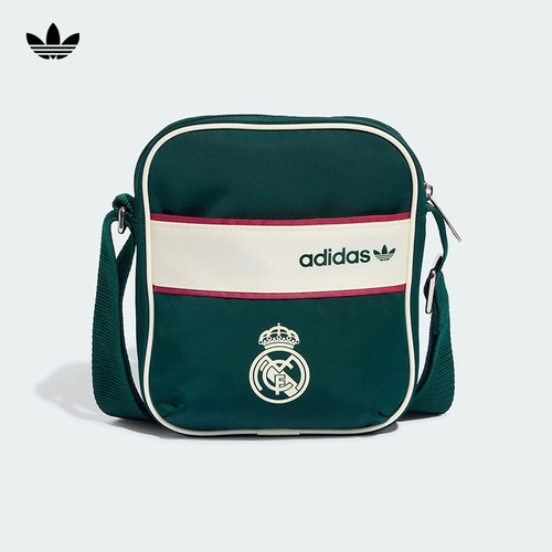 Adidas阿迪达斯皇马足球休闲文化实用撞色单肩挎包运动休闲KS8132