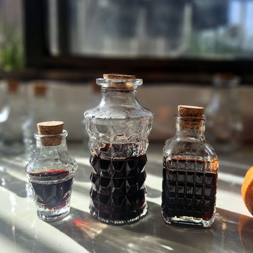 透明带盖厨房用品自酿酒瓶分装瓶