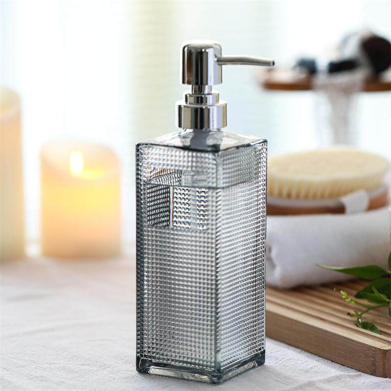 500ml方款玻璃乳液器按压瓶