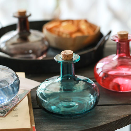 自酿酒密封彩色玻璃瓶