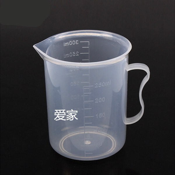 250毫升量杯烧杯刻度耐腐蚀300毫升塑料量杯加厚全新料烘焙用具