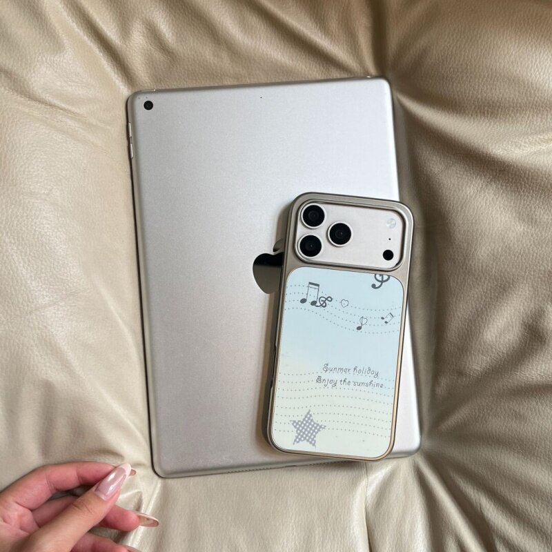 ins个性假期享受阳光电镀银磁吸适用苹果iPhone17promax手机壳1615pro小米1415Pro华为mate80p70三星S23防摔
