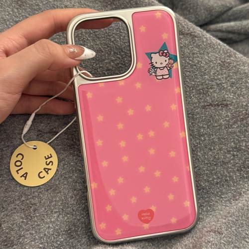 ins满屏星星kt猫磁吸电镀银边软壳适用于苹果13手机壳iPhone16promax亚克力1112小米1415pro华为mate60P70