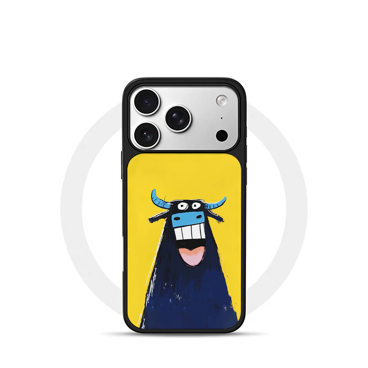 ins风开心小牛黑边软壳磁吸适用苹果小米iPhone17promax手机壳1613pro小米1415Pro华为mate60p70三星S23防摔,3C数码配件,手机保护套/壳,淘宝优惠券,粉丝福利购,淘宝优惠卷