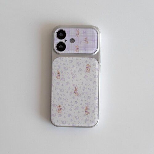 ins古早碎花小兔大视窗原创全包精孔手机壳适用苹果iPhone17promax高级感保护套小众16plus15pro14防摔13pro