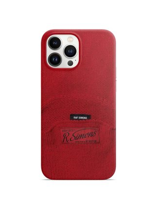 Raf风格小众高级感手机壳红色领标适用苹果苹果iphone15pro手机壳半包15promax磨砂硬壳大孔设计苹果手机壳