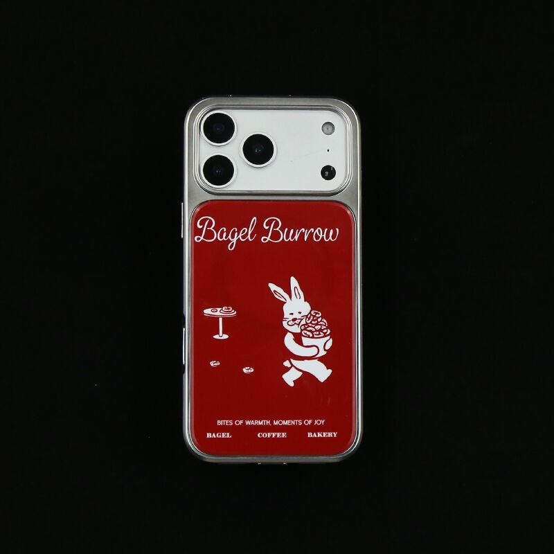 ins复古可爱红色小兔电镀银磁吸适用苹果iPhone17promax手机壳1615pro小米1415Pro华为mate60p70三星S23防摔