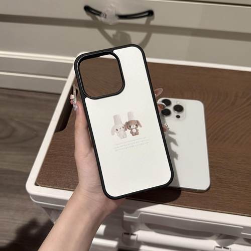 ins可爱甜点兔软边硬背黑边磁吸适用苹果iPhone16promax手机壳1312pro小米1415Pro华为mate60p70三星S23防摔