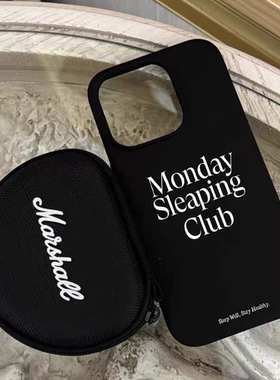 冷淡风暗黑色字母iphone16Promax适用苹果手机壳15pro韩国ins菲林硬壳磨砂14小众13原创女12mini11全包保护套