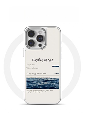 ins风一切都会好电镀银黑边磁吸适用苹果iPhone16promax手机壳1312pro小米1415Pro华为mate60p70三星S23防摔