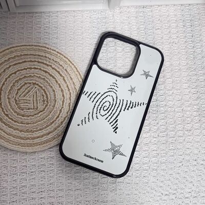 个性星星高颜值ins风亚克力黑边适用苹果iPhone16promax手机壳1312pro小米1415Pro华为mate60p70三星S23防摔