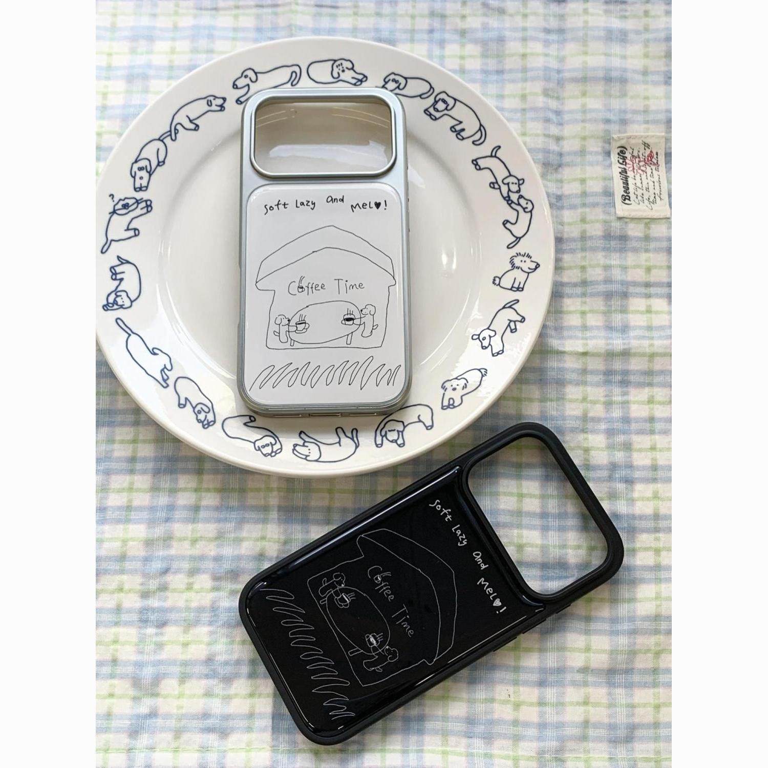 ins风简笔线条ins黑银边滴胶手机壳适用苹果iPhone17promax高级感保护套小众16plus亮面15pro14防摔简约13pro