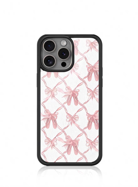 ins风粉色芭蕾舞鞋亚克力黑边磁吸适用苹果iPhone16promax手机壳1315pro小米14Pro华为mate60p70三星S23防摔