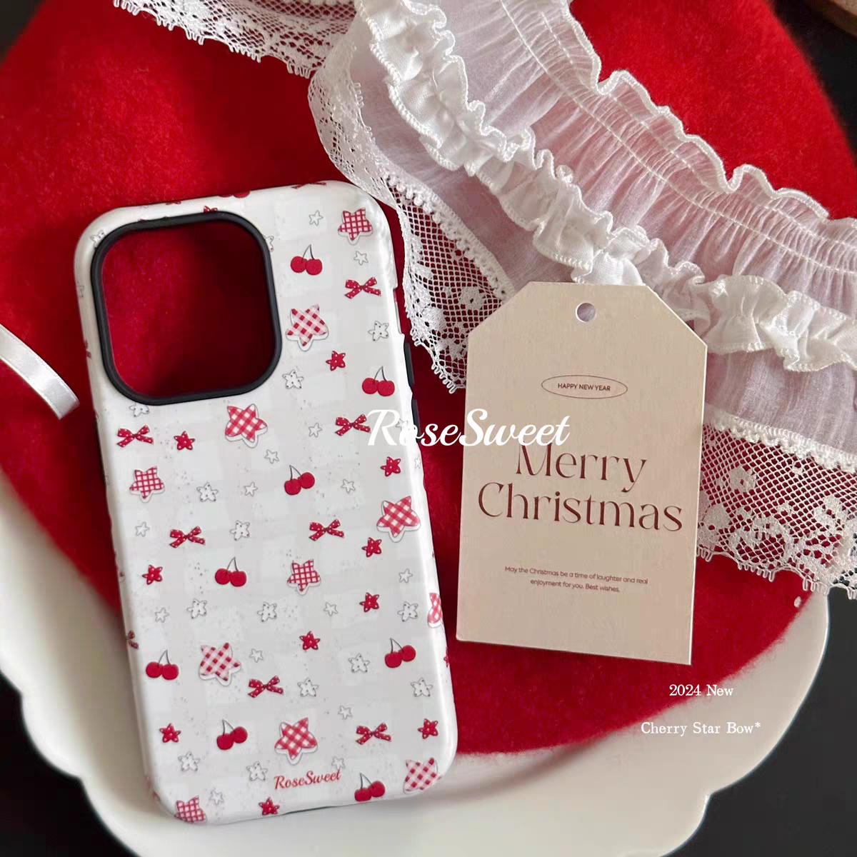 樱桃星星适用iPhone16promax苹果15小米15pro新款mate60华为p70nova12荣耀90菲林手机壳opporeno13vivox100