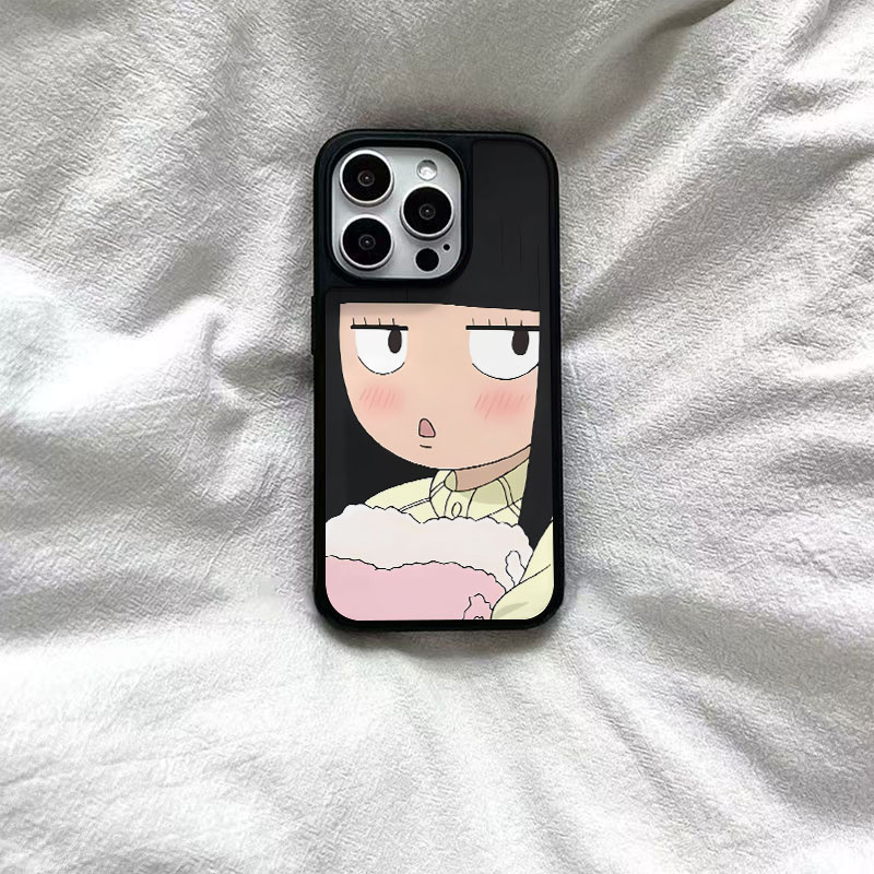 古早风漫画女孩黑边软壳磁吸适用苹果小米iPhone17promax手机壳1613pro小米1415Pro华为mate60p70三星S23防摔