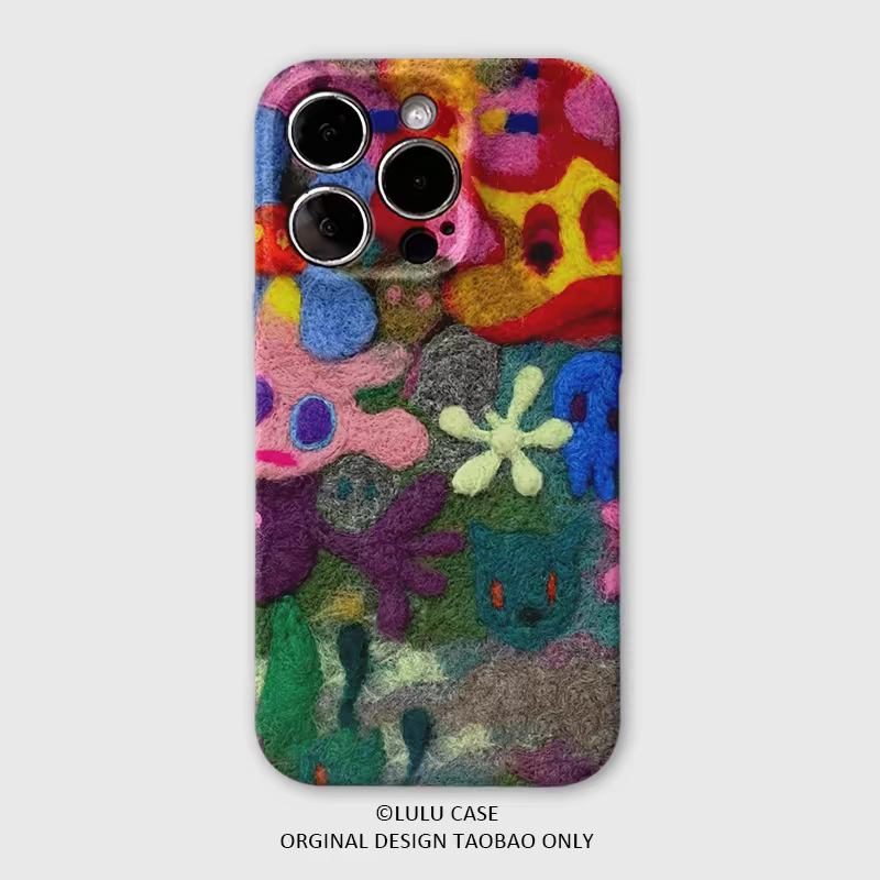 适用于iPhone16/15promax抽象手机壳趣味表情苹果14pro菲林12插画15plus硬壳xsmax创意14个性11文艺SE3治愈