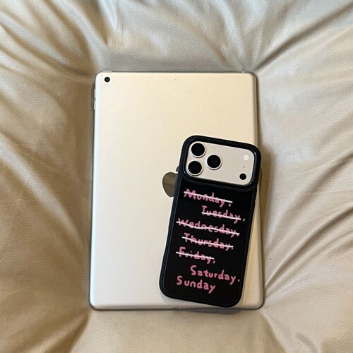 ins风一个星期黑边软壳磁吸适用苹果小米iPhone17promax手机壳1613pro小米1415Pro华为mate60p70三星S23防摔