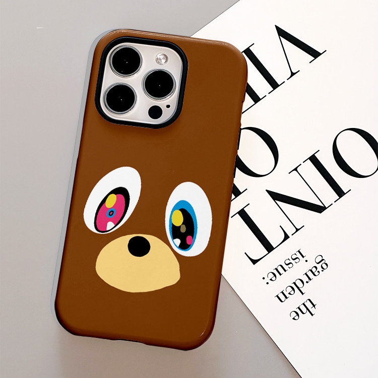 原创个性辍学小熊苹果手机壳菲林壳适用iPhone16promax/15pro/13/14plus手机壳苹果12mini硬XS/8保护套二合一