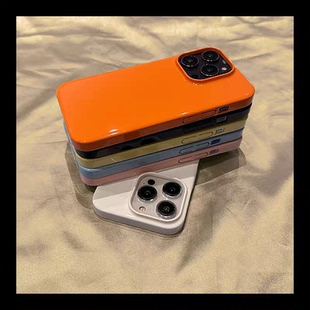 原创纯色春夏ins风磨砂简约苹果手机壳菲林壳适用iPhone15pro/14promax/13/14plus手机壳苹果12mini硬XS潮