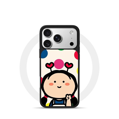ins风开心女孩黑边玻璃磁吸适用苹果小米iPhone17promax手机壳1613pro小米1415Pro华为mate80p90三星S25防摔