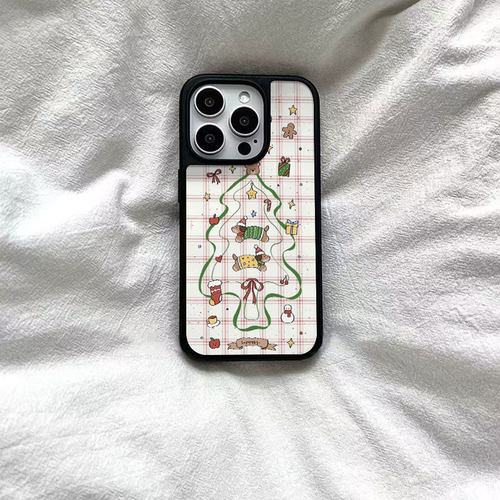 ins圣诞雪人小狗黑边软壳磁吸适用苹果iPhone17promax手机壳1615pro小米1415Pro华为mate60p70三星S23防摔