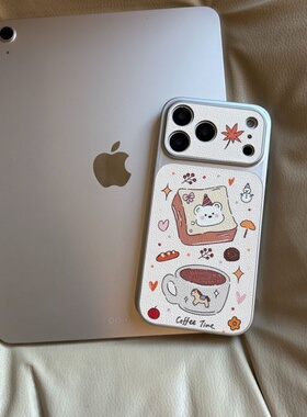 包ai键咖啡小马面包熊大视窗适用苹果17手机壳卡通iphone16promax17Pro防摔15Pro皮质14新款1516Pro全包1312