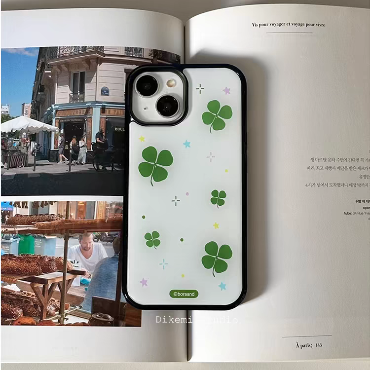 韩国in小众清新亚克力黑边磁吸适用于苹果iPhone16promax1312pro小米1415Pro华为mate60p70三星S23防摔手机壳