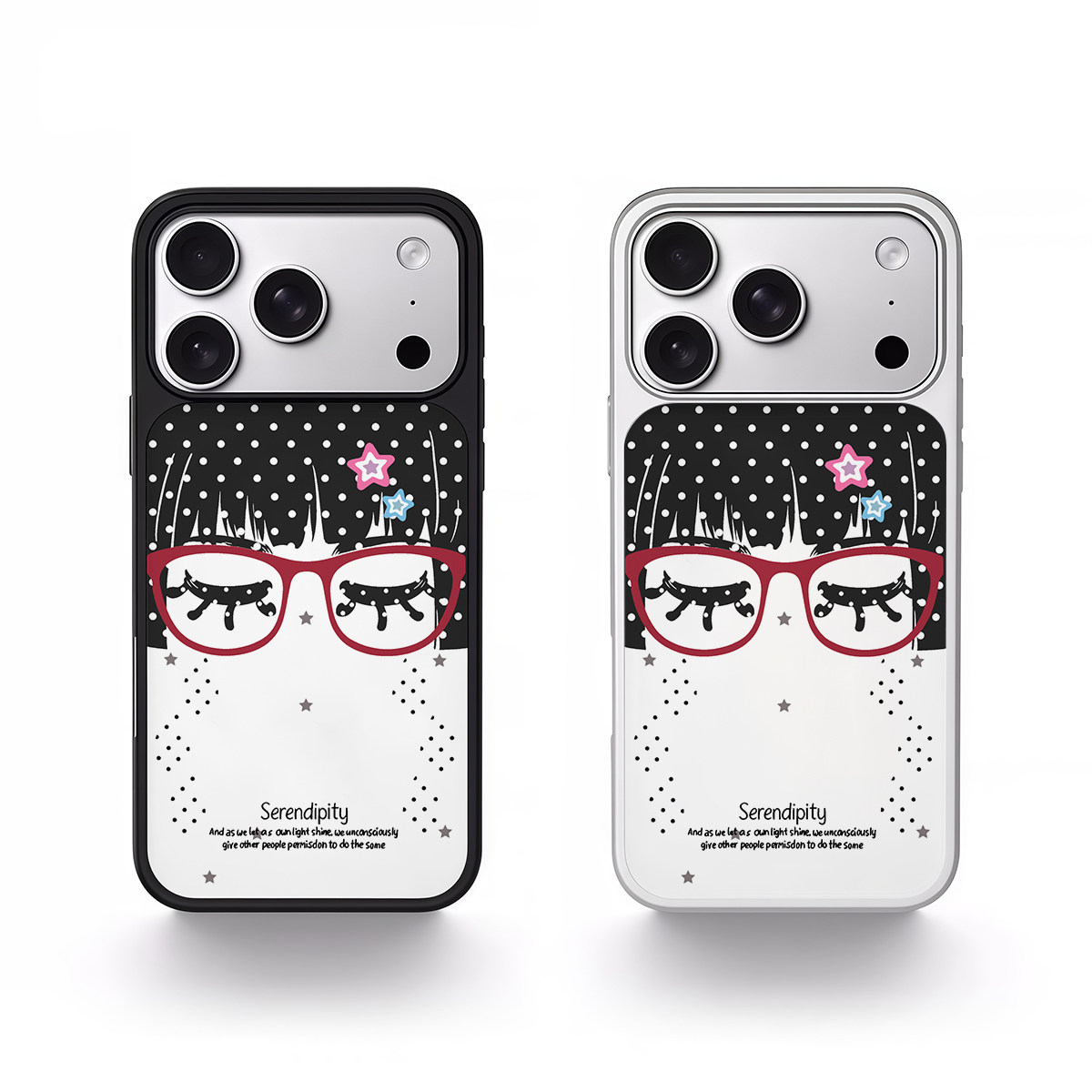 ins复古眼镜女孩黑边电镀银磁吸适用苹果iPhone17promax手机壳1615pro小米1415Pro华为mate60p70三星S23防摔