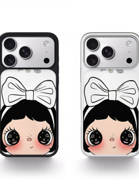 ins可爱美美女孩黑边电镀银磁吸适用苹果iPhone17promax手机壳1615pro小米1415Pro华为mate60p70三星S23防摔