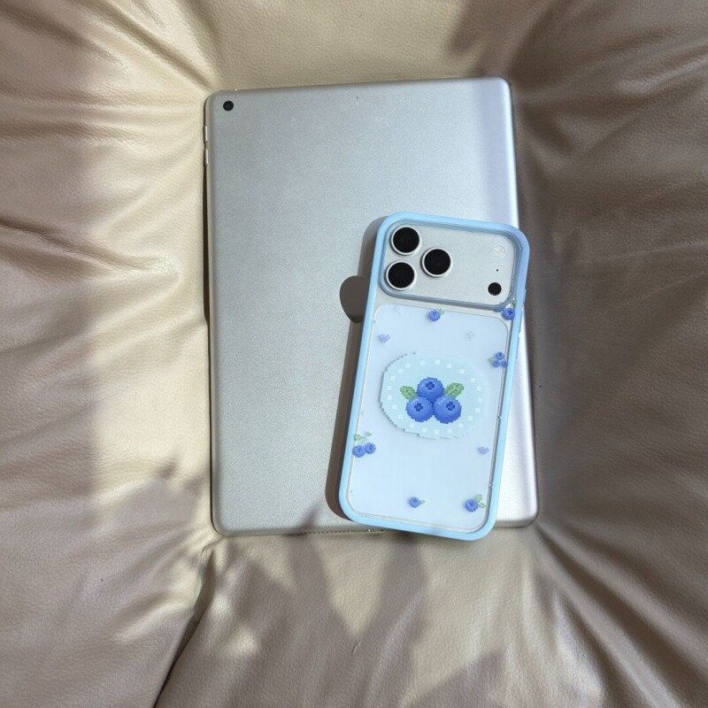 ins风复古个性蓝莓肤感液态软边大孔手机壳适用苹果iPhone17promax高级感保护套小众16plus15pro14防摔13pro