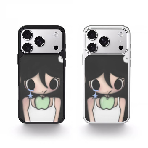ins复古可爱女孩黑边电镀银磁吸适用苹果iPhone17promax手机壳1615pro小米1415Pro华为mate60p70三星S23防摔