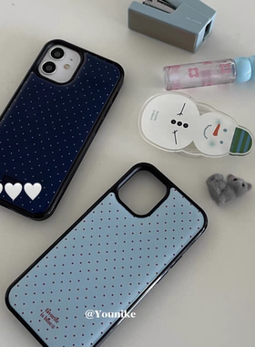 ins简约小众波点亚克力黑边原创适用苹果iPhone16promax手机壳1312pro小米1415Pro华为mate60p70三星S23防摔