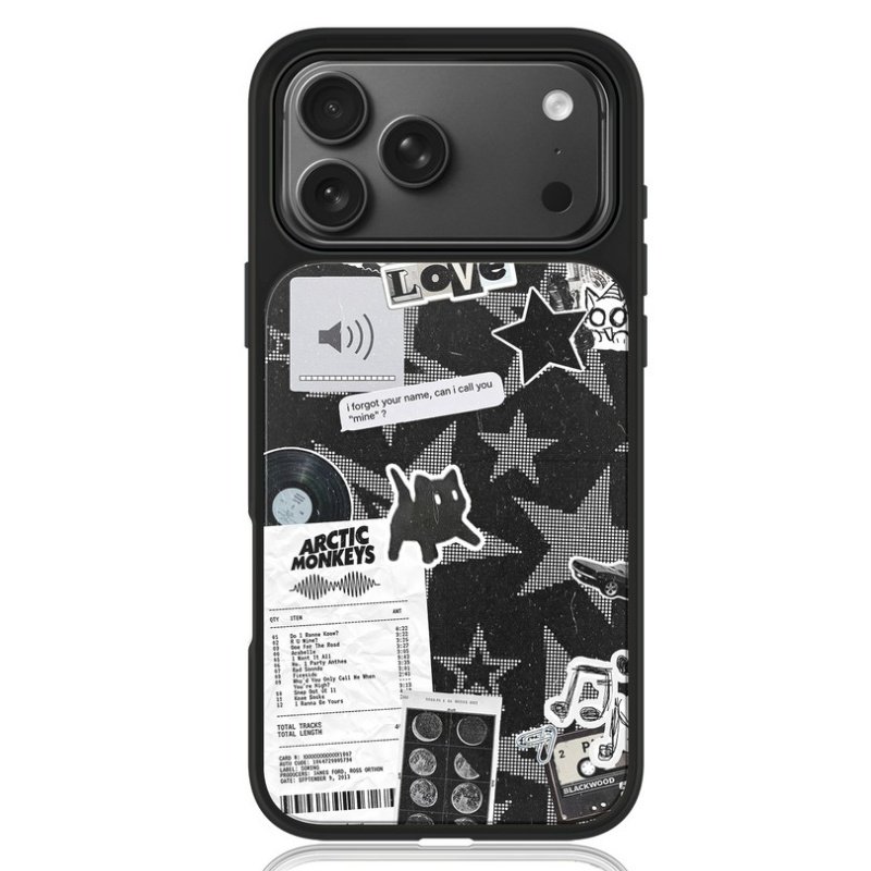 ins风星影小猫黑边软壳磁吸适用苹果小米iPhone17promax手机壳1613pro小米1415Pro华为mate60p70三星S23防摔图片