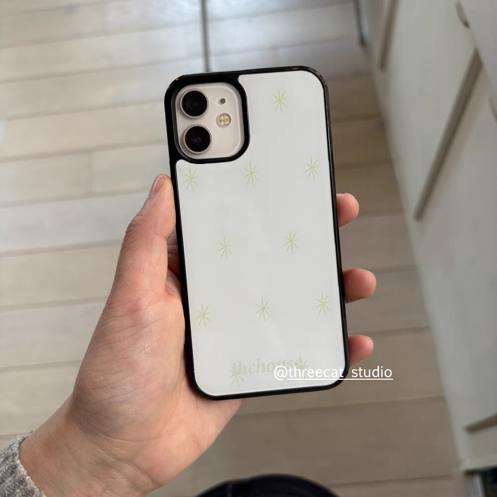 简艺术米字星光亚克力黑边磁吸适用于苹果iPhone16promax1312pro小米1415Pro华为mate60p70三星S23防摔手机壳