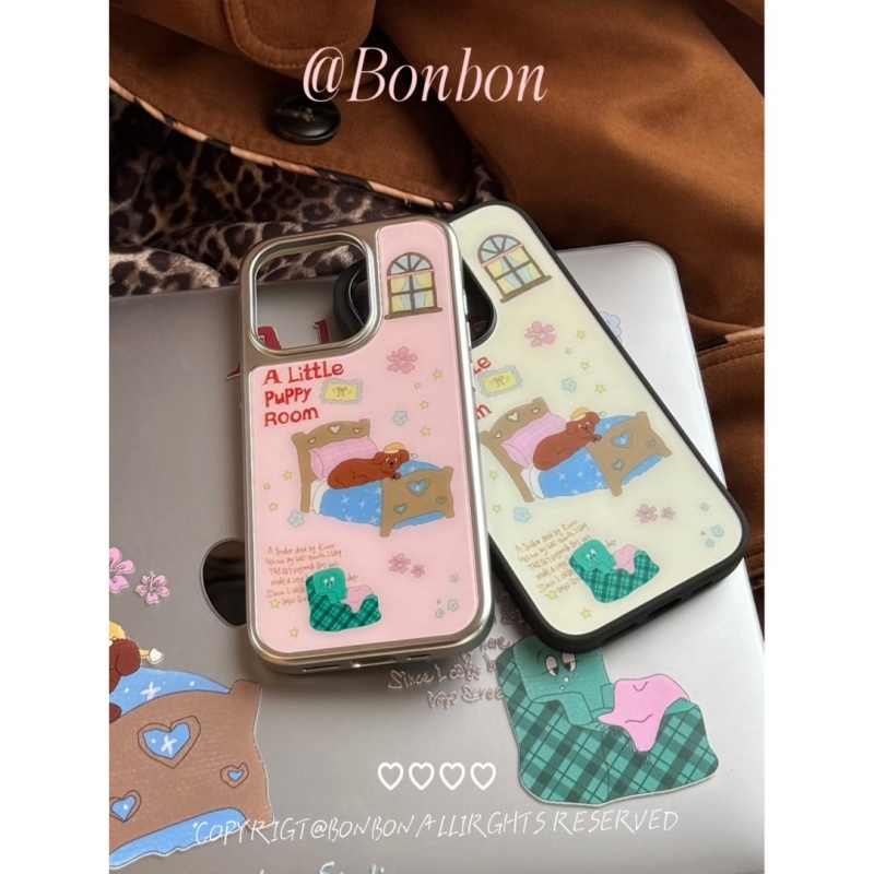 小狗狗的家电镀银边软壳适用于苹果手机壳iPhone16promax亚克力15pro/14/13/12/11新款包括秋冬新品可爱卡通