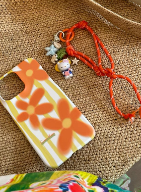 原创个性ins夏日花朵苹果手机壳菲林壳适用iPhone15pro/14promax/13/14plus手机壳苹果12mini硬XS/8保护套16