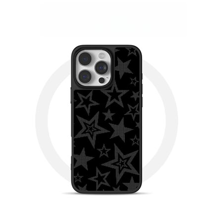 ins原创模糊星星亚克力黑边磁吸适用苹果iPhone16promax手机壳1312pro小米1415Pro华为mate60p70三星S23防摔