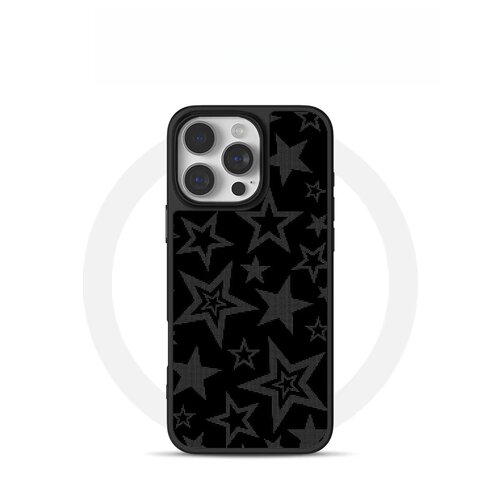 ins原创模糊星星亚克力黑边磁吸适用苹果iPhone16promax手机壳1312pro小米1415Pro华为mate60p70三星S23防摔