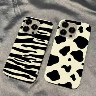 原创ins波点水波纹苹果14promax不会撞壳手机壳适用iphone13定制壳12黑色全包x高级感11透明新款软壳保护套潮