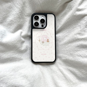 ins风小动物碎花亚克力黑边磁吸适用苹果iPhone16promax手机壳1312pro小米1415Pro华为mate60p70三星S23防摔
