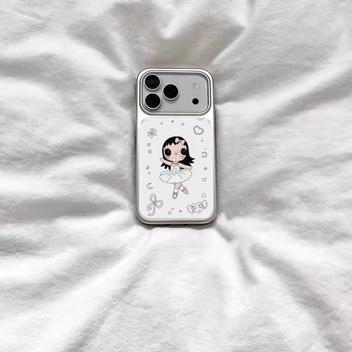 ins可爱复古花花小玉电镀银磁吸适用苹果iPhone17promax手机壳1615pro小米1415Pro华为mate80p70三星S23防摔