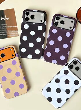 ins风彩色波点适用于苹果小米17promax手机壳iPhone16华为14plus荣耀13pro12磁吸菲林壳二合一x11oppovivo11